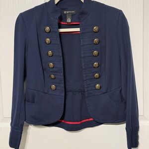INC International Concepts Dark Blue Military Blazer